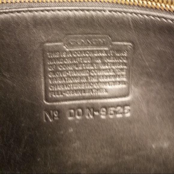 Black leather Coach bag / satchel - vintage - Picture 9 of 9